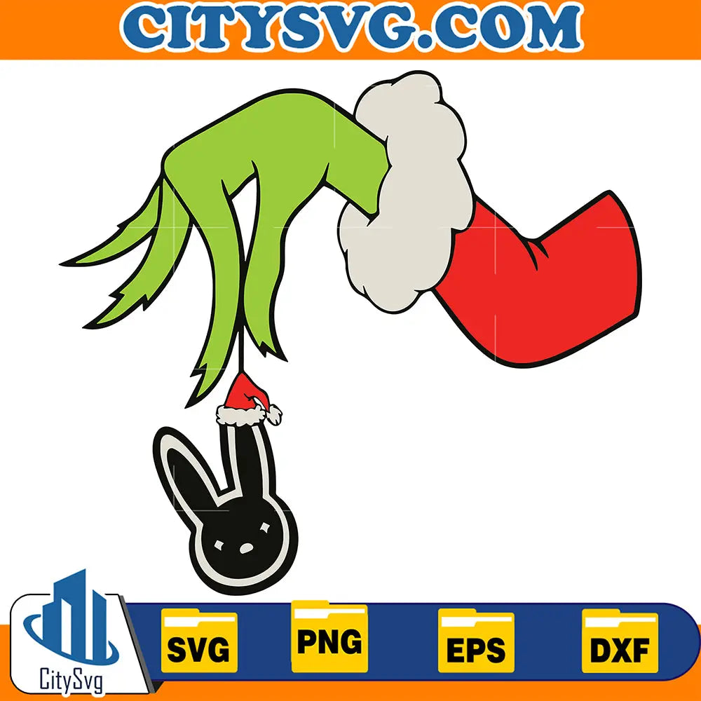 GrinchHandBadBunnySvg