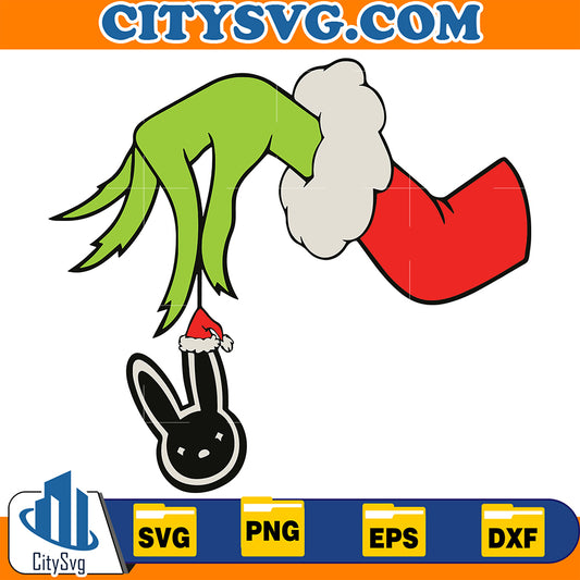 GrinchHandBadBunnySvg