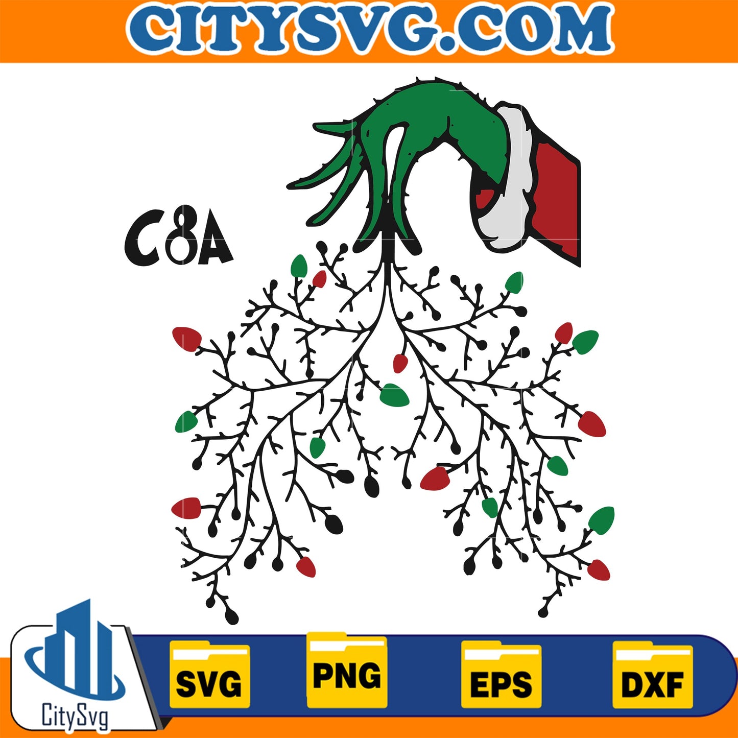 Grinch Hands Respiratory Therapist Christmas Svg CitySvg