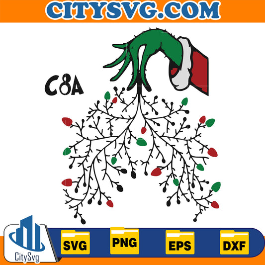 Grinch Hands Respiratory Therapist Christmas Svg CitySvg