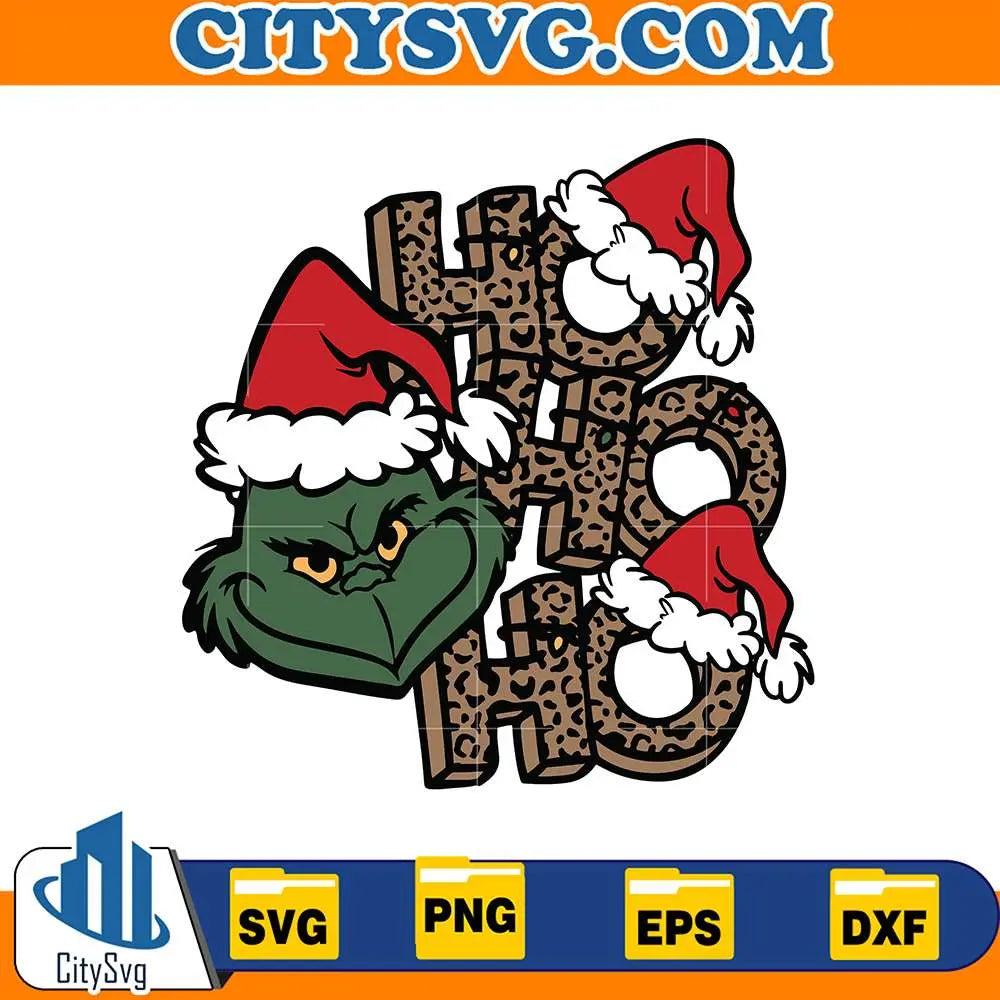 GrinchHoHoHoChristmasSvg