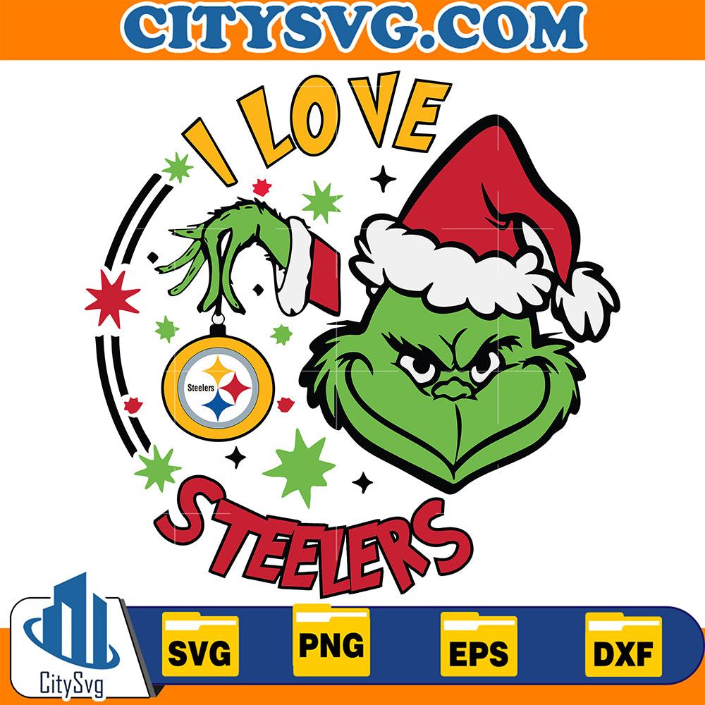 GrinchILovePittsburghSteelersChristmasSvg