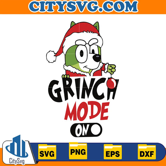 GrinchModeOnBlueyGrinchChristmasSvg