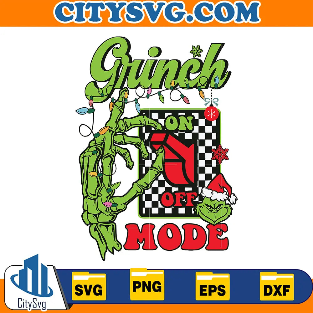GrinchModeOnRetroChristmasSeasonSvg