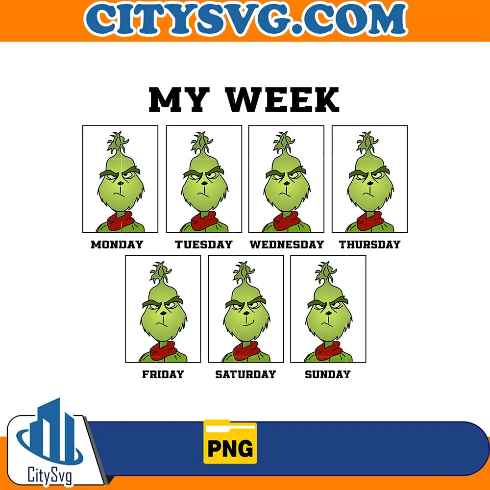 GrinchMyWeekAndHolidayChristmasPng
