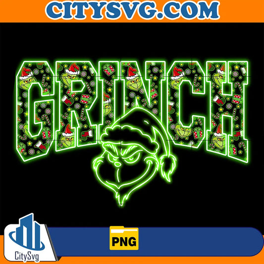 GrinchNeonChristmasPng
