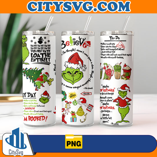 Grinch Tumbler Christmas Png