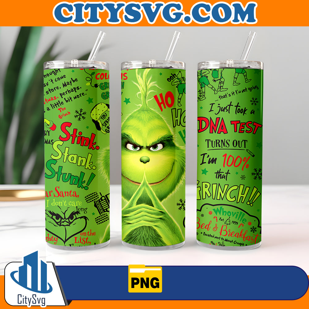 Grinch Tumbler Christmas Png