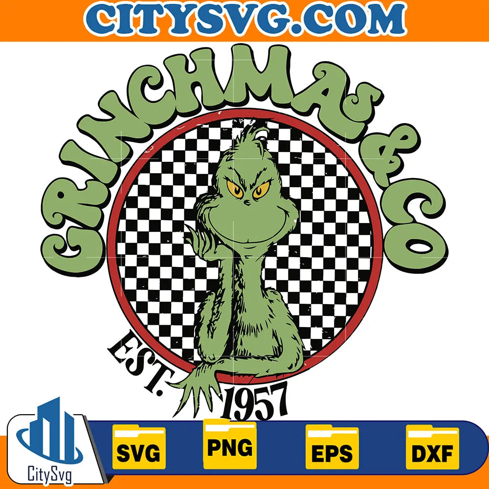 GrinchmasAndCoRetroChristmasSvg