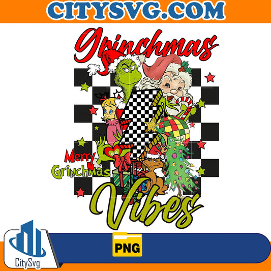 GrinchmasMerryChristmasVibesPng