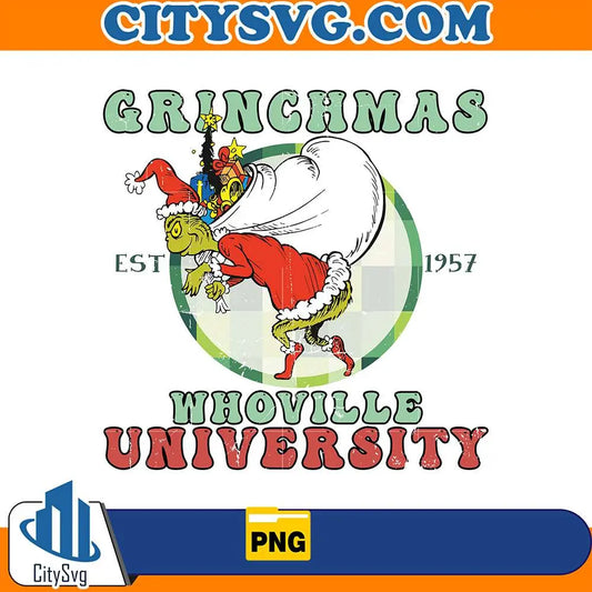 GrinchmasWhovilleUniversityChristmasPng1