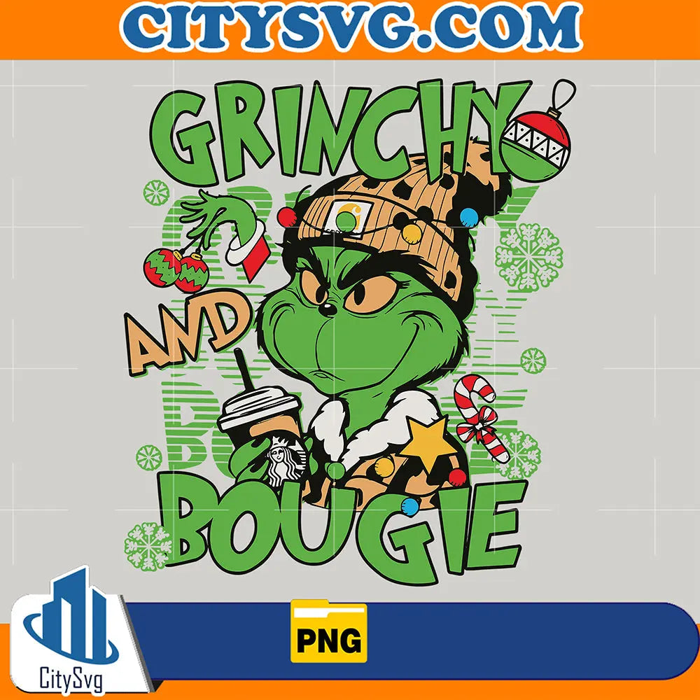 GrinchyAndBougieLeopardChristmasPng