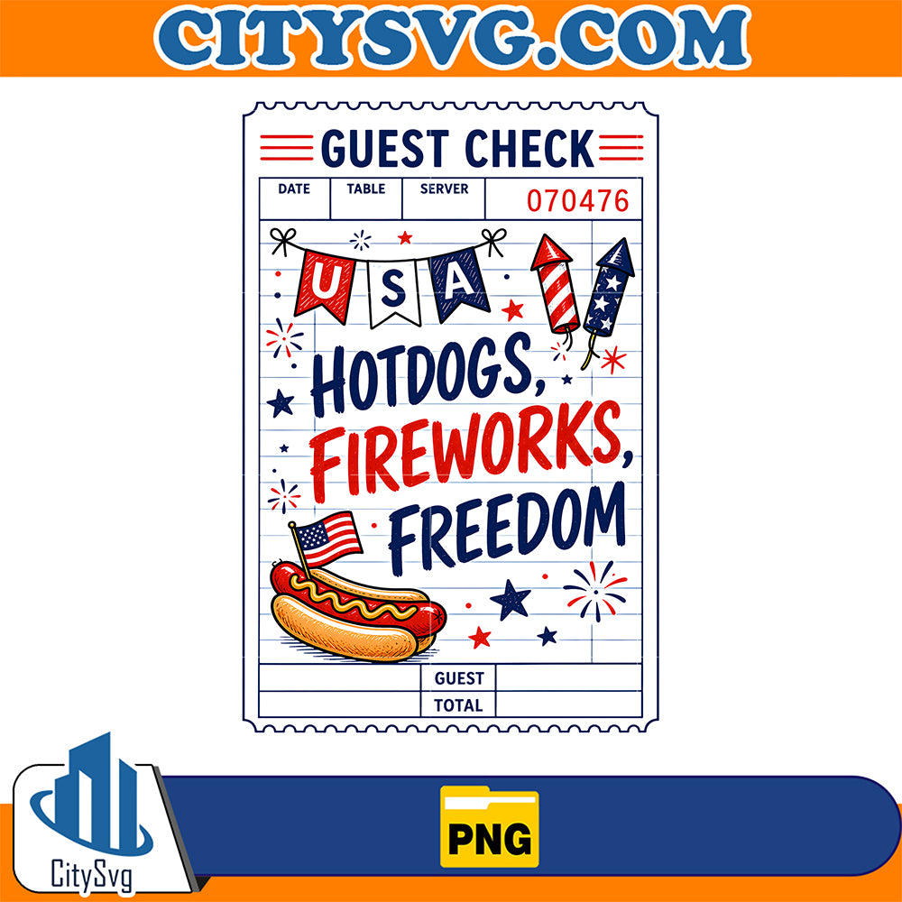 Guest-Check-Hot-Dogs-Fireworks-Freedom-Bow-Png