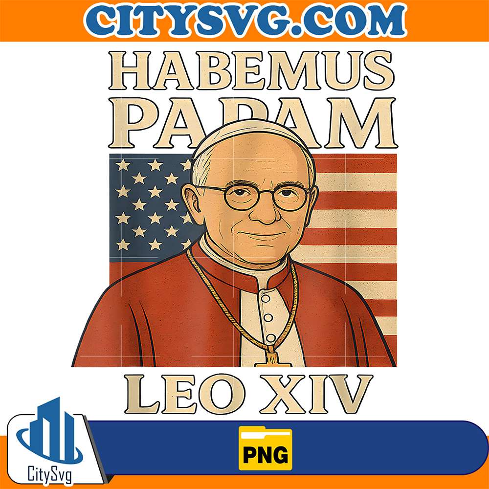 Habemus-Papam-Pope-Leo-XIV-American-Flag-Catholic-Png