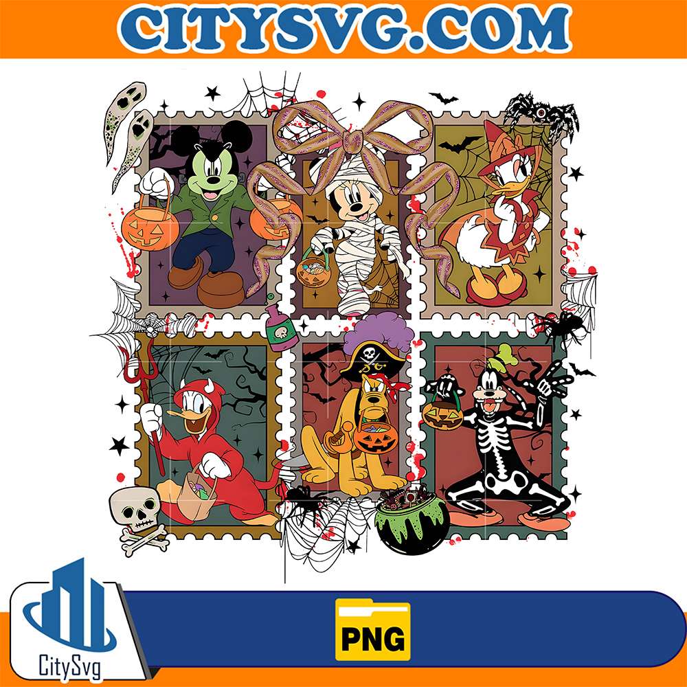 Halloween-Cartoon-Mouse-And-Friends-Character-Png