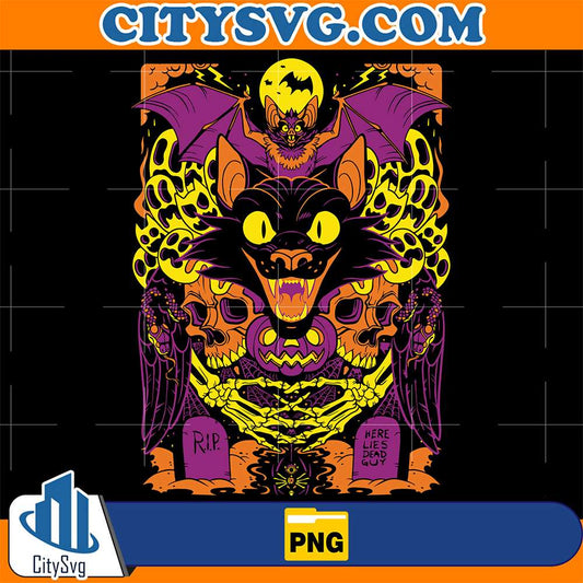 Halloween-Every-Day-Bat-And-Skeleton-Png