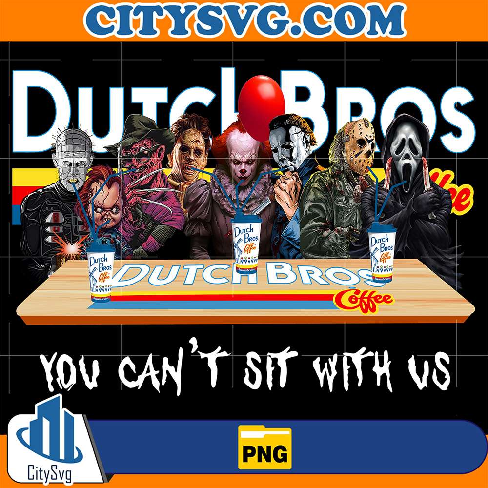 Halloween-Horror-Characters-Dutch-Bros-Coffee-You-Can-t-Sit-Png
