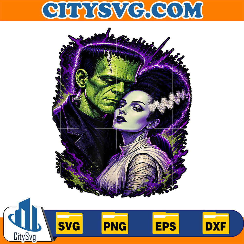 Halloween-Lovers-Frankenstein-And-Bride-Svg