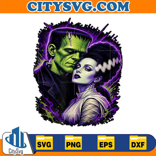 Halloween-Lovers-Frankenstein-And-Bride-Svg