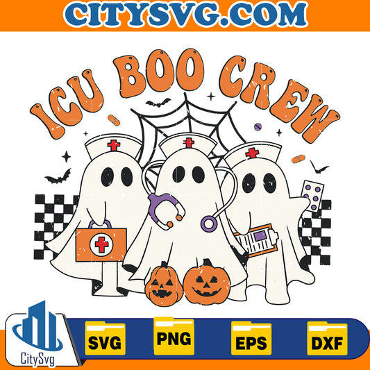 ICU Boo Crew Svg