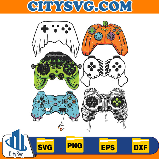 Halloween Skeleton Zombie Gaming Controllers Mummy Svg