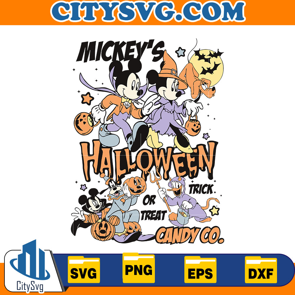 Mickey's Halloween Trick Or Treat svg