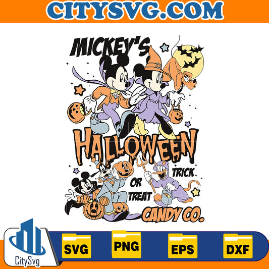 Mickey's Halloween Trick Or Treat svg