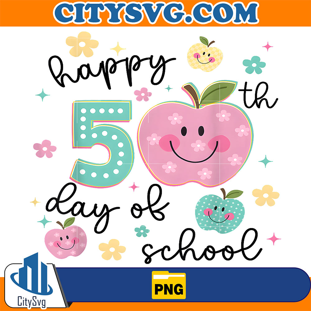 Happy-50th-Day-of-School-50-Days-Smarter-Teacher-Boy-Girl-Png