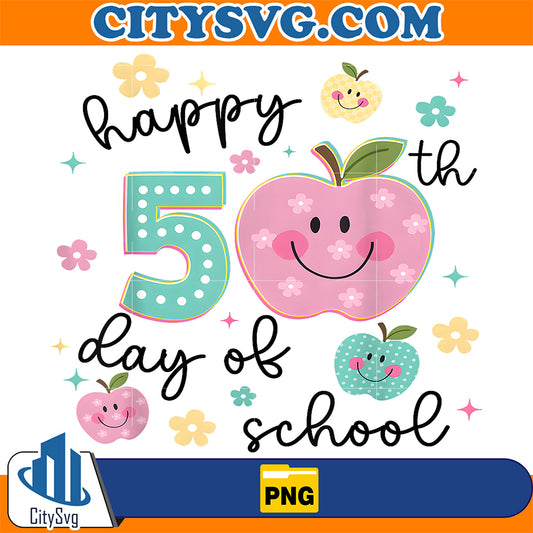 Happy-50th-Day-of-School-50-Days-Smarter-Teacher-Boy-Girl-Png