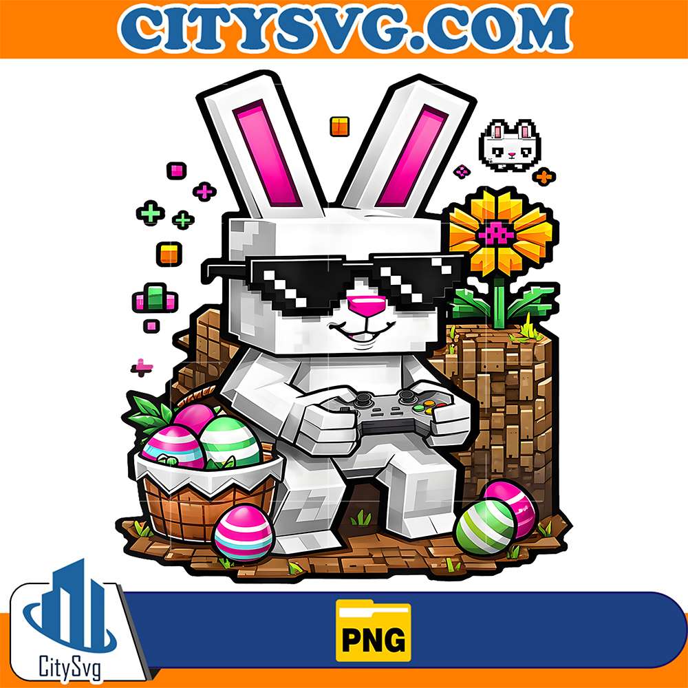 Happy-Easter-Day-Bunny-Egg-Video-Game-Gamer-Kids-Png