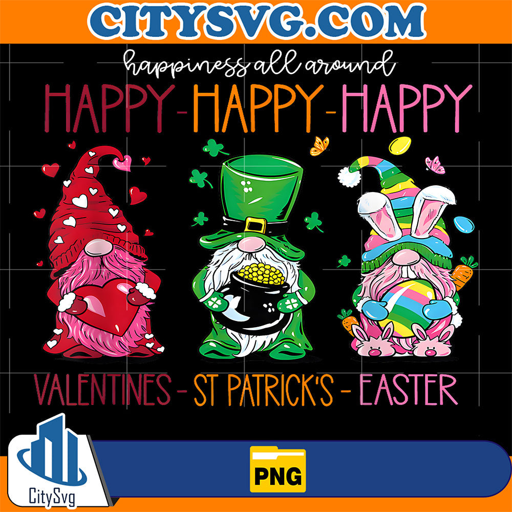 Happy Valentines St Patrick Easter Happy Holiday Gnome Png CitySvg