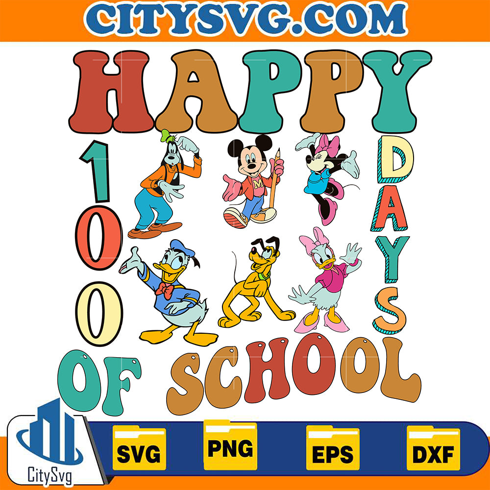 Happy100DaysOfSchoolDisneySvg