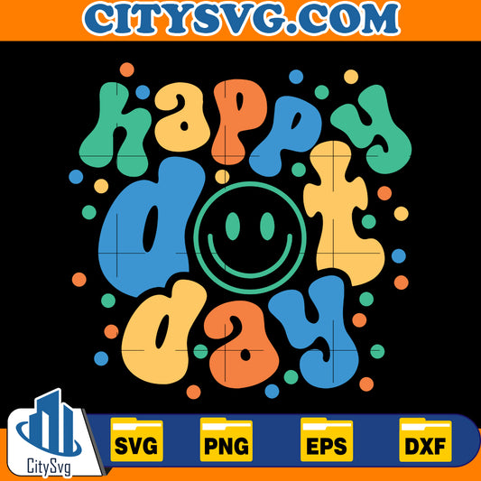 Happy Dot Day Svg