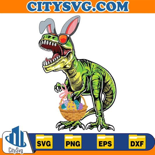 HappyEasterDayDinosaurStPatrickSvg