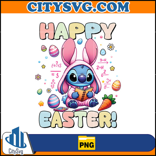 Happy Easter Stitch Png