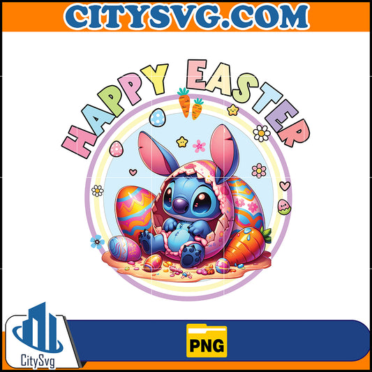 Happy Easter Stitch Png