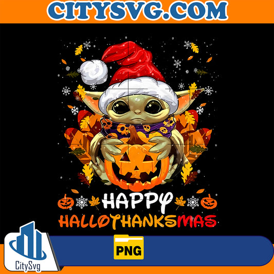 HappyHallothanksmasBabyYodaChristmasPng