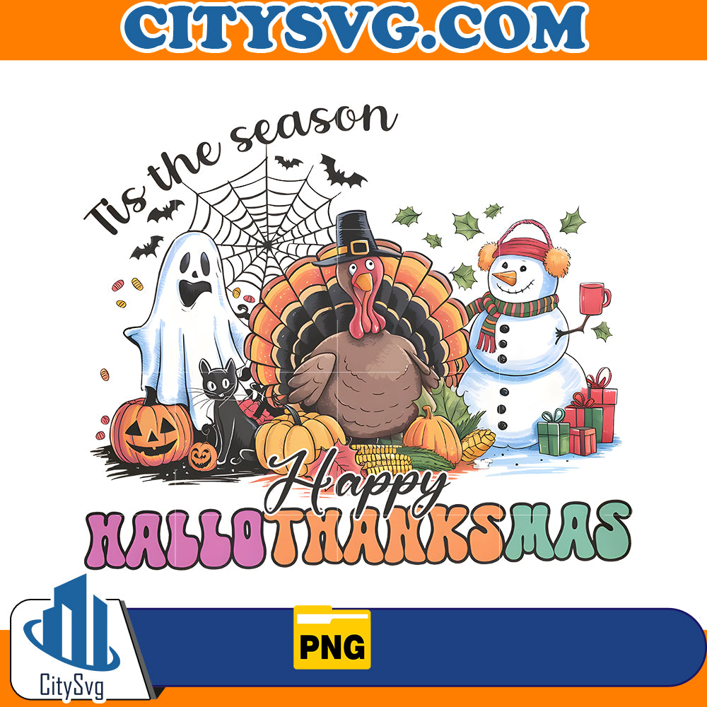 Happy Hallothanksmas Tis the Season Png