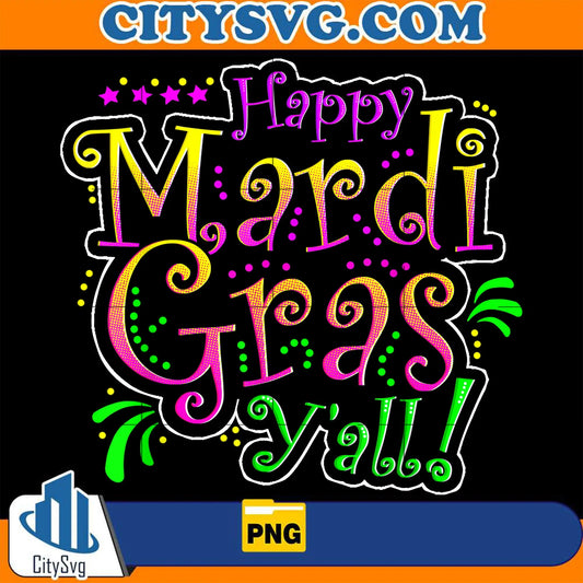 HappyMardiGrasYAllPartyParadeNewOrleansPng