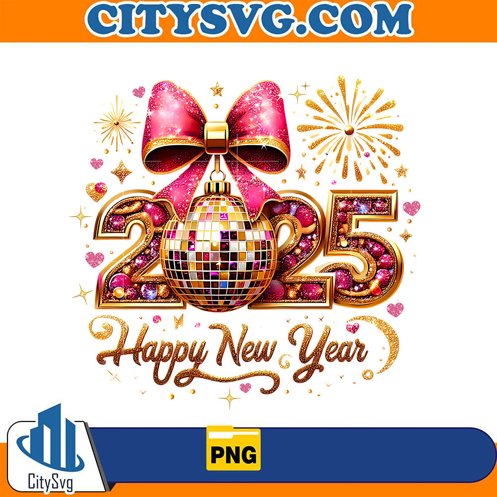 HappyNewYear2025DiscoBallPng_1