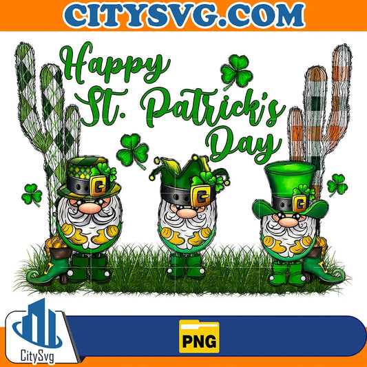 HappySt.PatricksDayGnomesSublimationPng