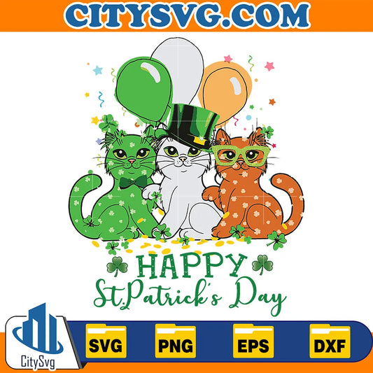 HappyStPatricksCatsSvg