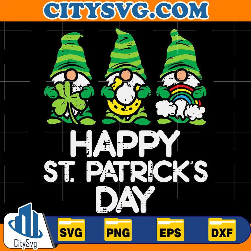 HappyStPatricksDayGnomesPaddysPattysSvg
