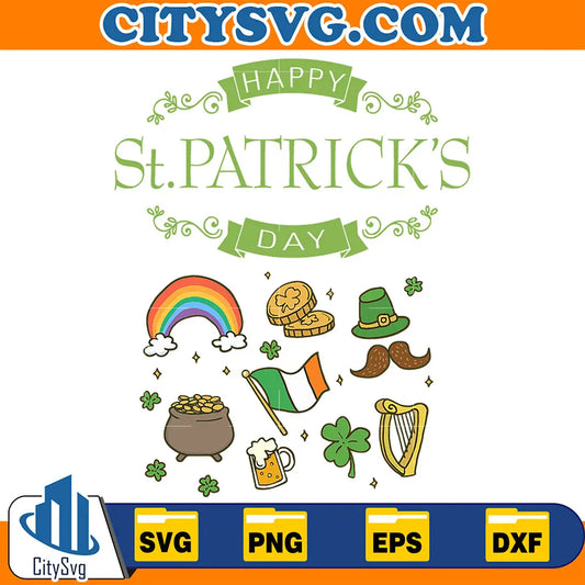 HappyStPatricksDayIrishFlagShamrockSvg_2