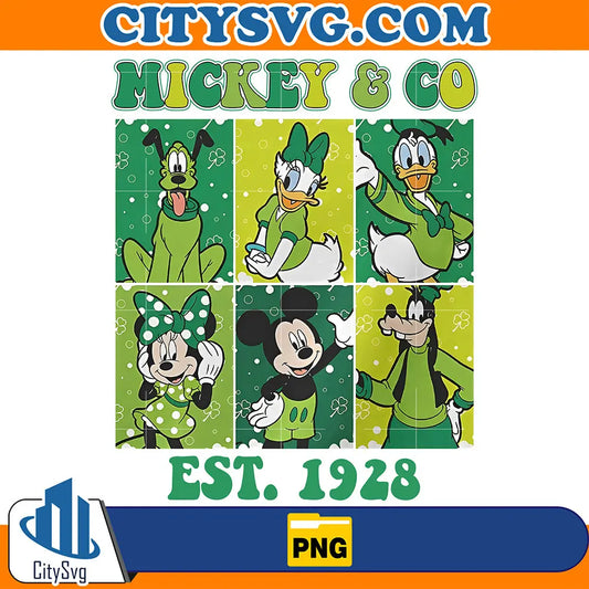 HappyStPatricksDayMickeyAndCoEst1928Png