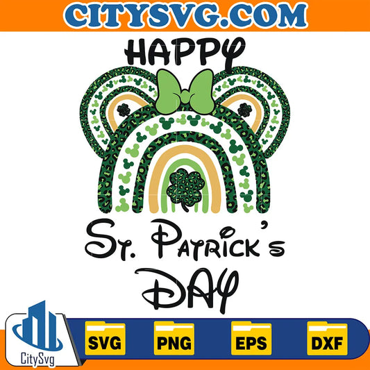 HappyStPatricksDayMinnieHeadSvg