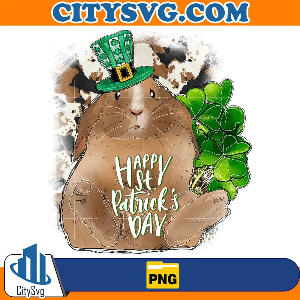 HappyStPatricksDayRabbitSublimationPng