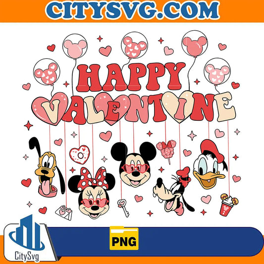 HappyValentineDisneyFriendsPng