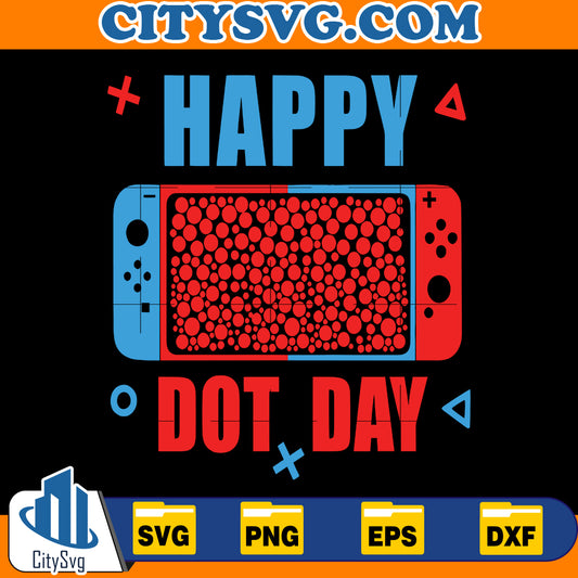 Happy dot day console game Svg