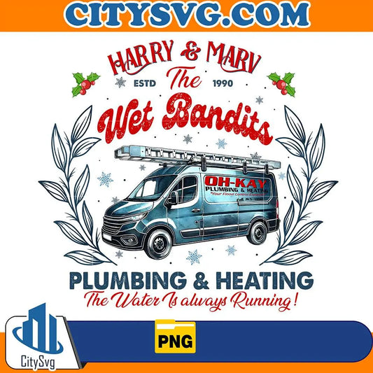 Harry_MaryEstd1990TheWetBanditsPlumbing_HeatingTheWaterIsAlwaysRunningChristmasPng